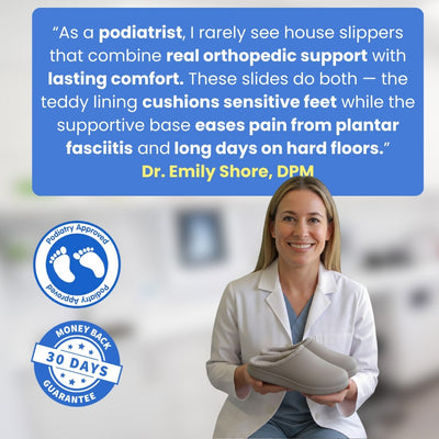 Orthopedic Relief Slides With Wide Toebox